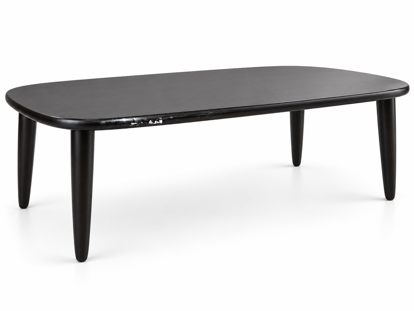 Table de repas noire — avant réparation Ethic Atelier
